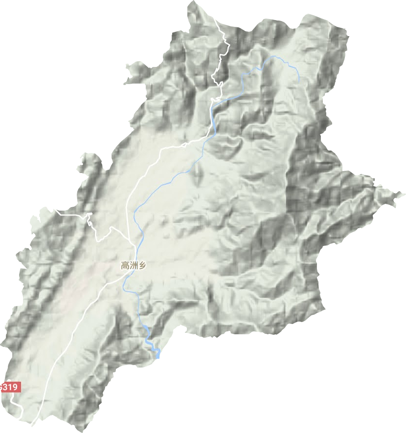 高洲乡地形地图