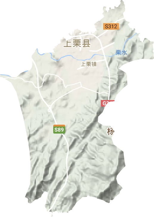 上栗镇地形地图