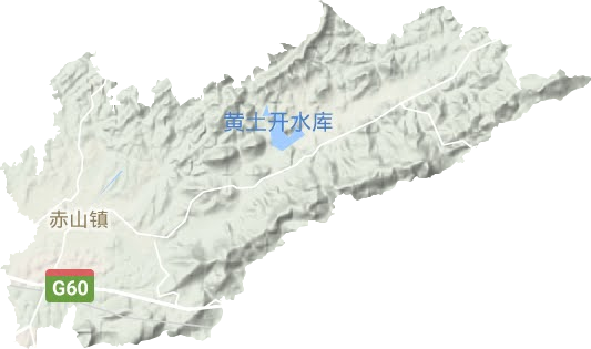 赤山镇地形地图
