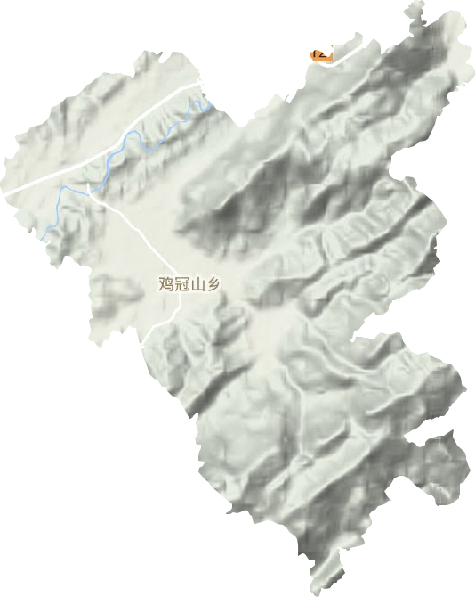鸡冠山乡地形地图