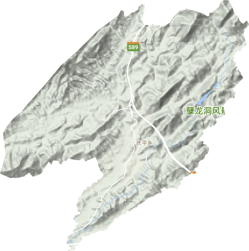 长平乡地形地图