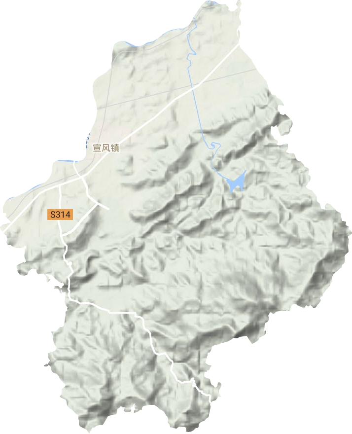 宣风镇地形地图