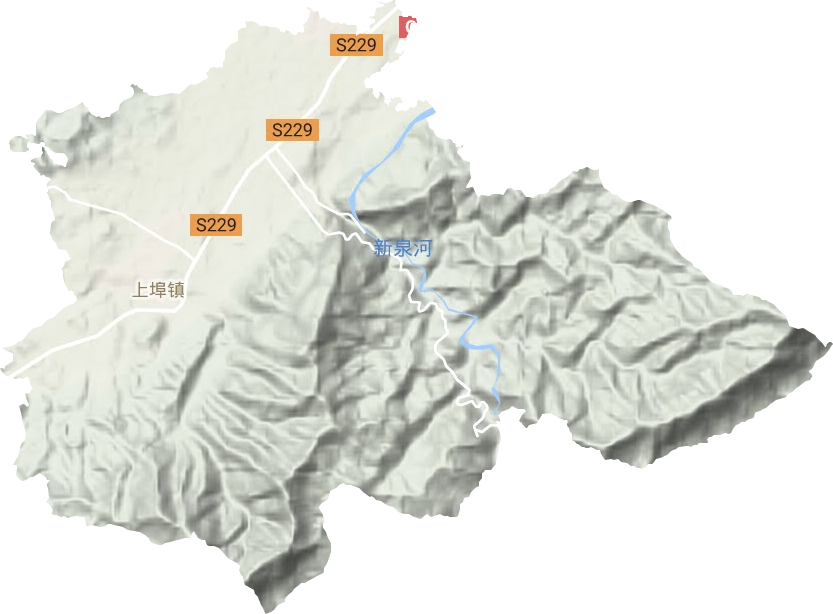 上埠镇地形地图