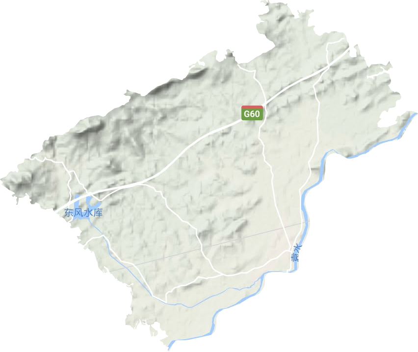银河镇地形地图