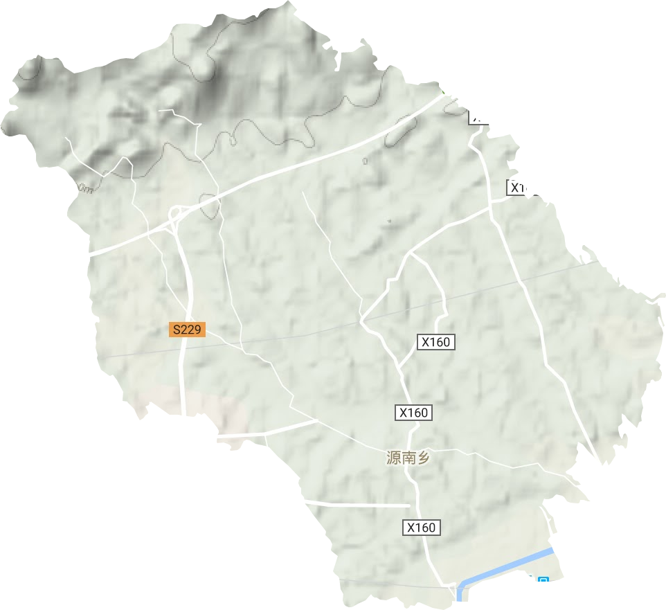 源南乡地形地图
