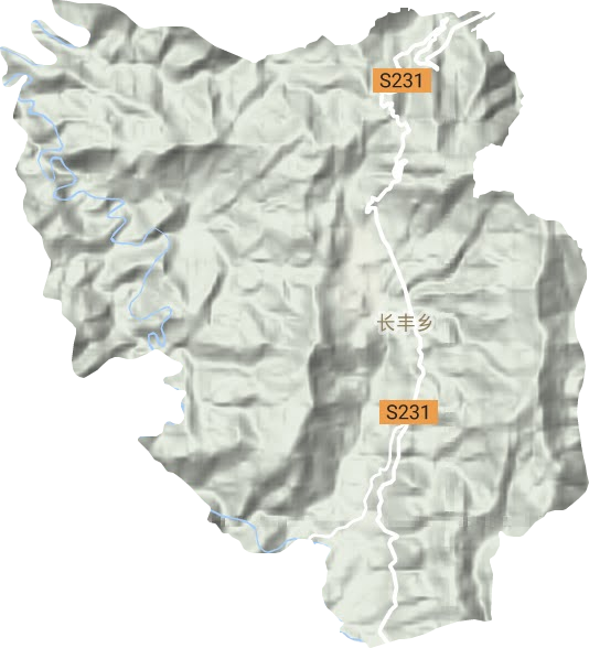 长丰乡地形地图