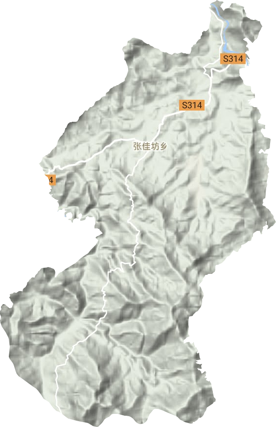 张佳坊乡地形地图