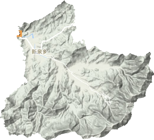 新泉乡地形地图