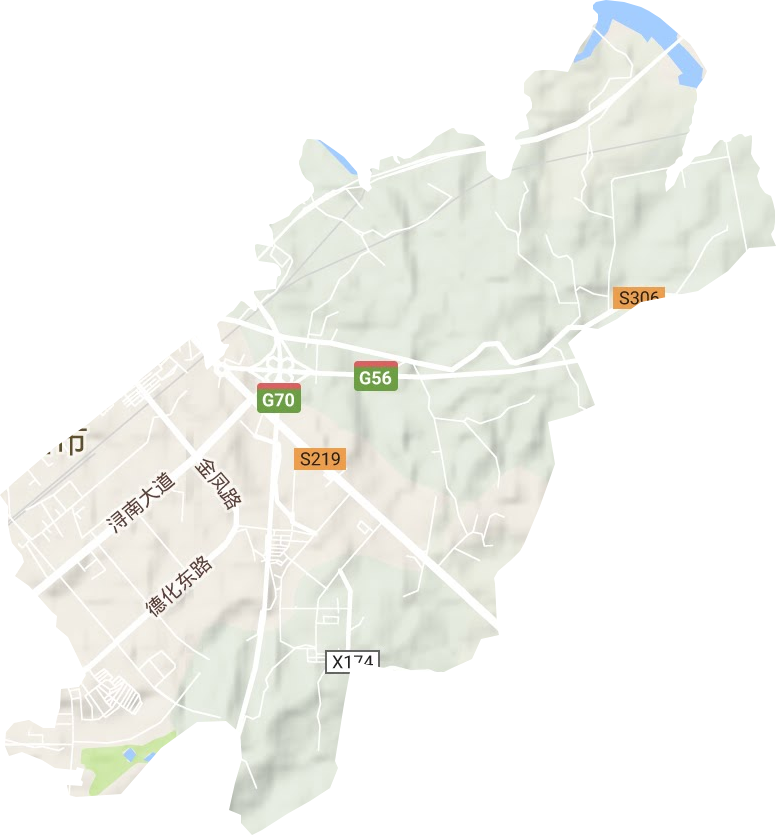 五里街道地形地图