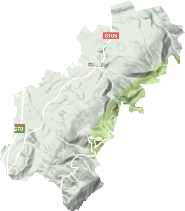 赛阳镇地形地图