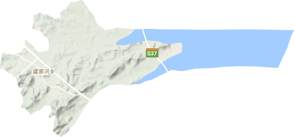 虞家河乡地形地图