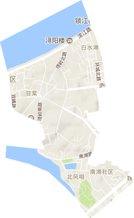 甘棠街道地形地图