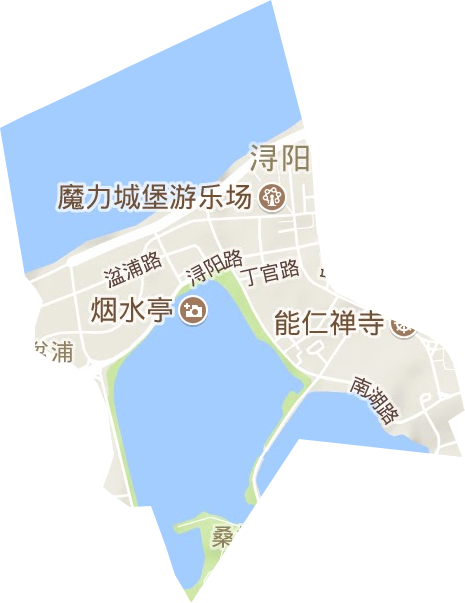 湓浦街道地形地图