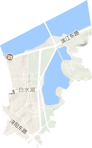白水湖街道地形地图