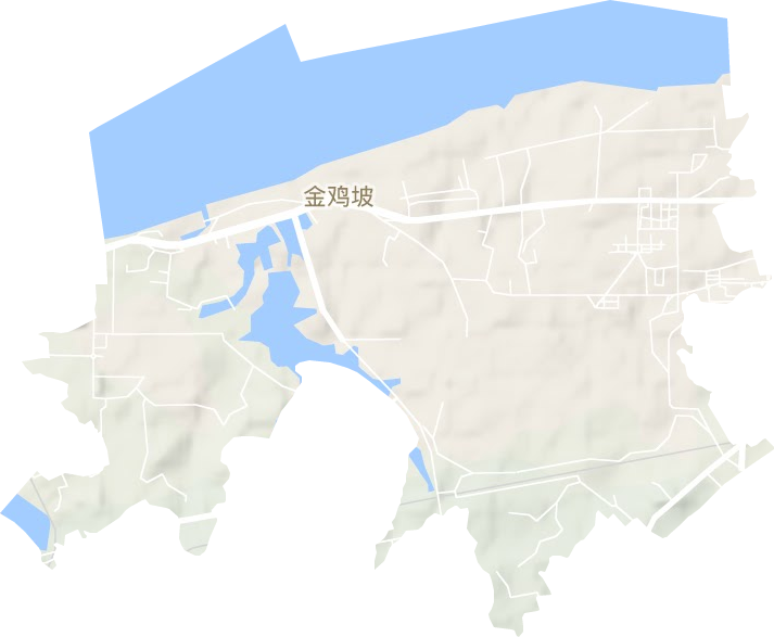 金鸡坡街道地形地图