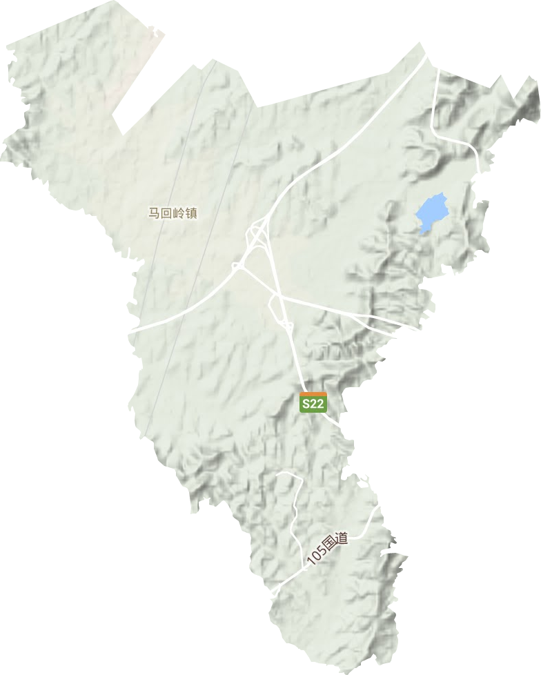马回岭镇地形地图