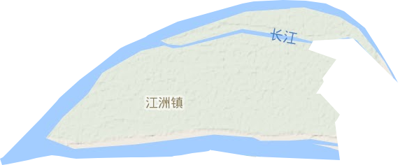 江洲镇地形地图