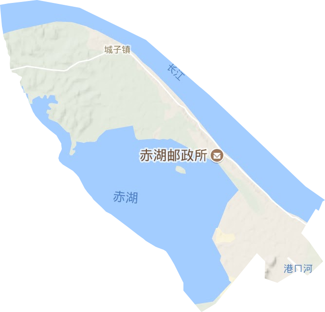 城子镇地形地图
