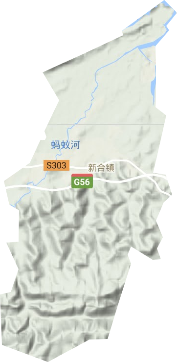 新合镇地形地图