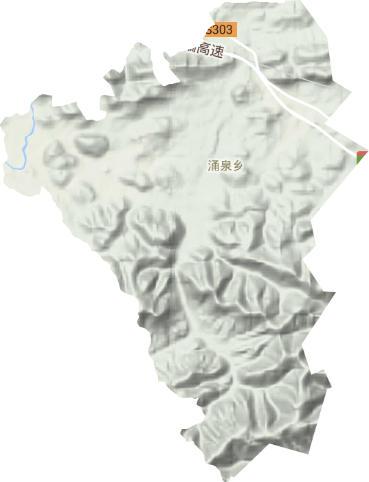 涌泉乡地形地图