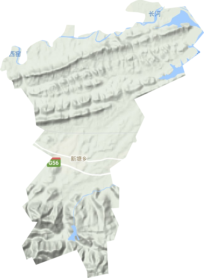 新塘乡地形地图