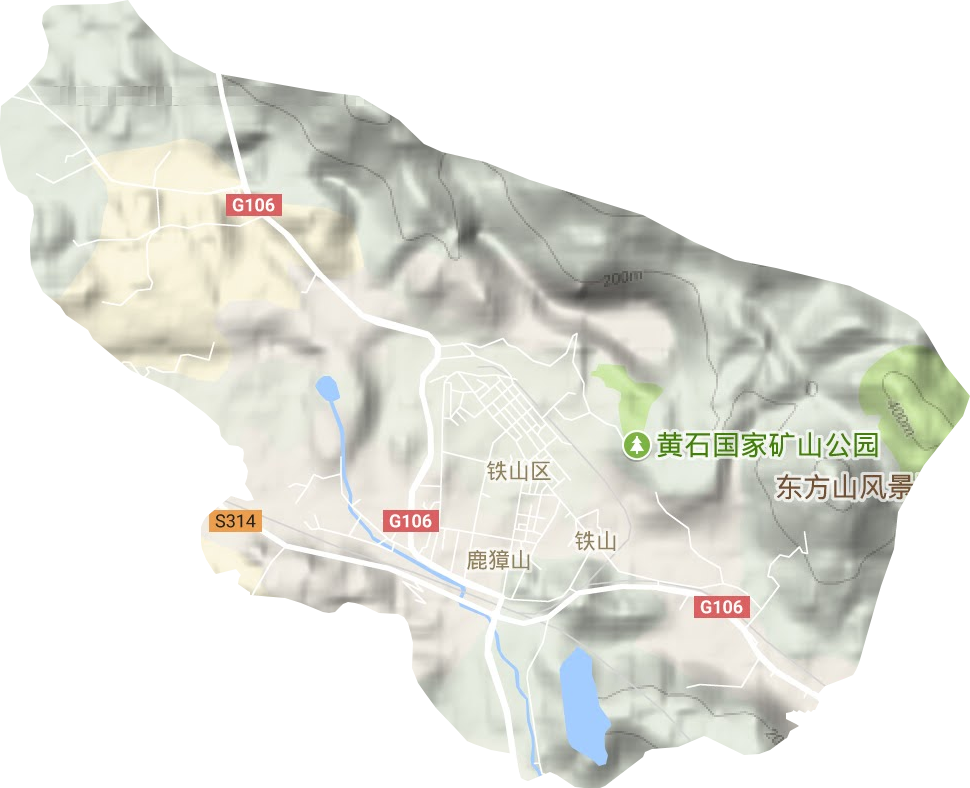 铁山区地形地图