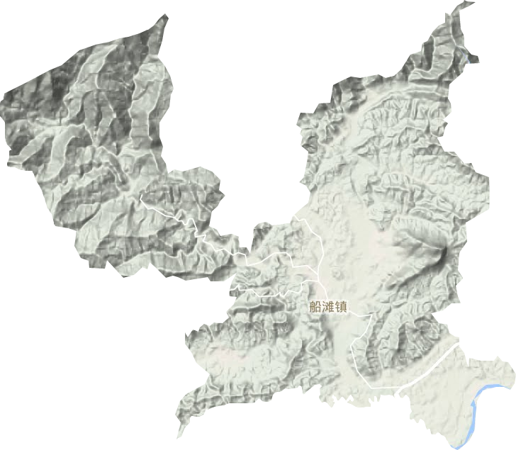 船滩镇地形地图