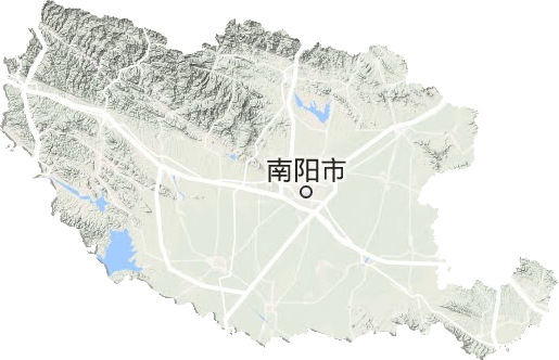 南阳市地形地图