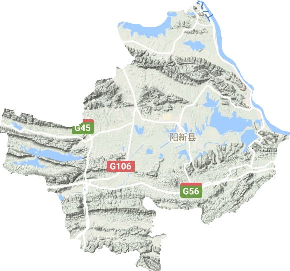 阳新县地形地图