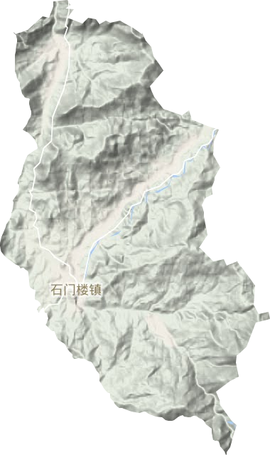 石门楼镇地形地图