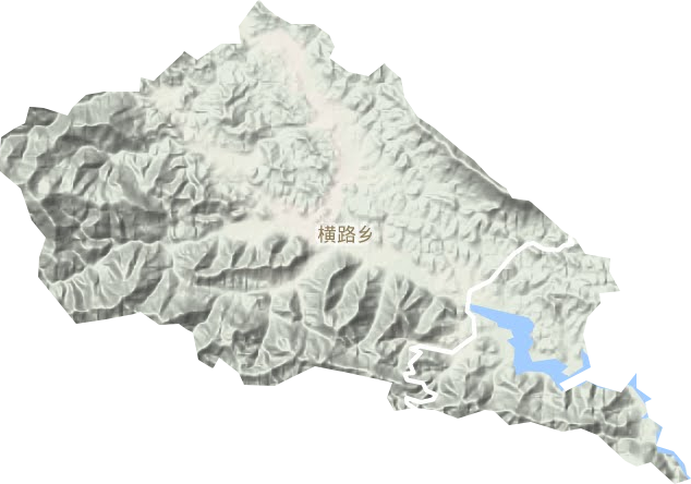 横路乡地形地图
