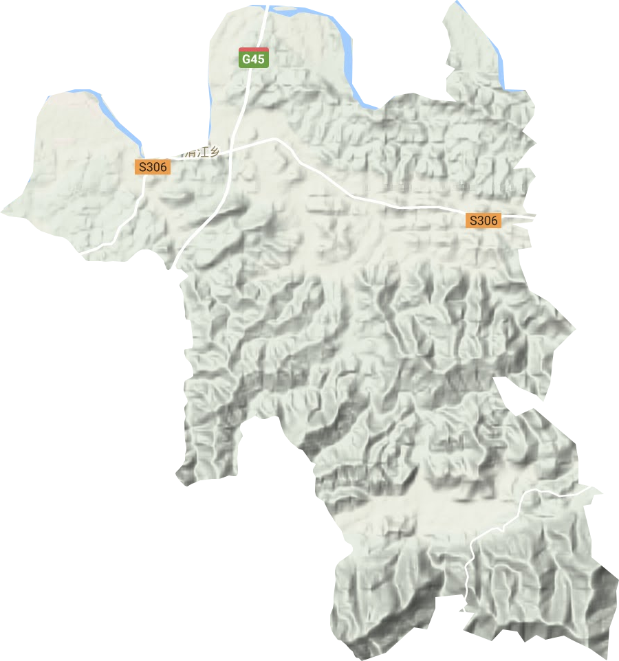 清江乡地形地图