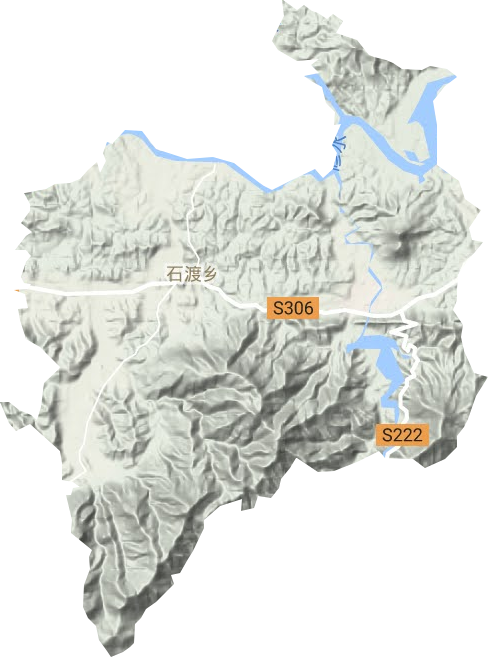 石渡乡地形地图