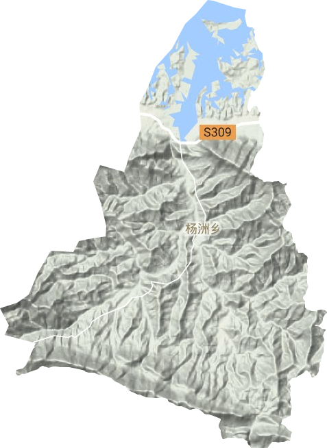杨洲乡地形地图