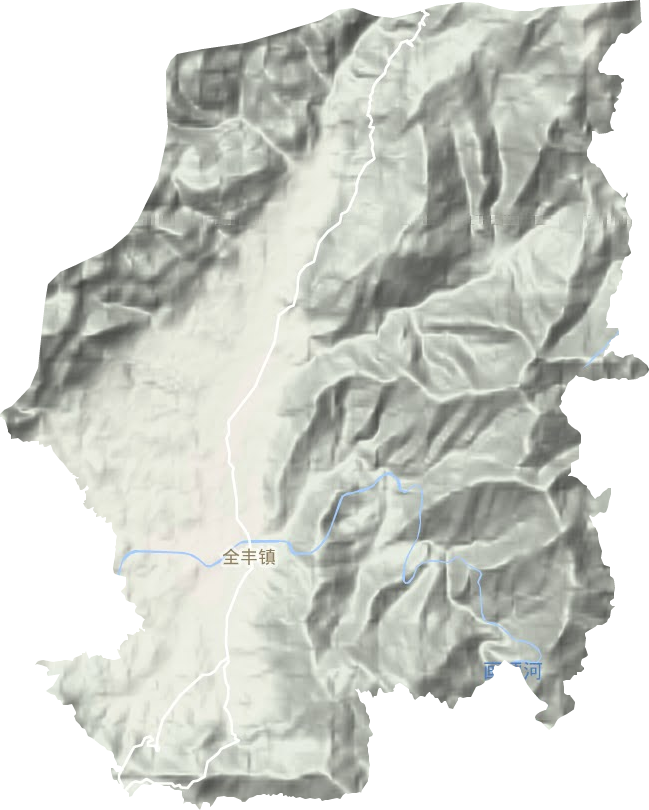 全丰镇地形地图