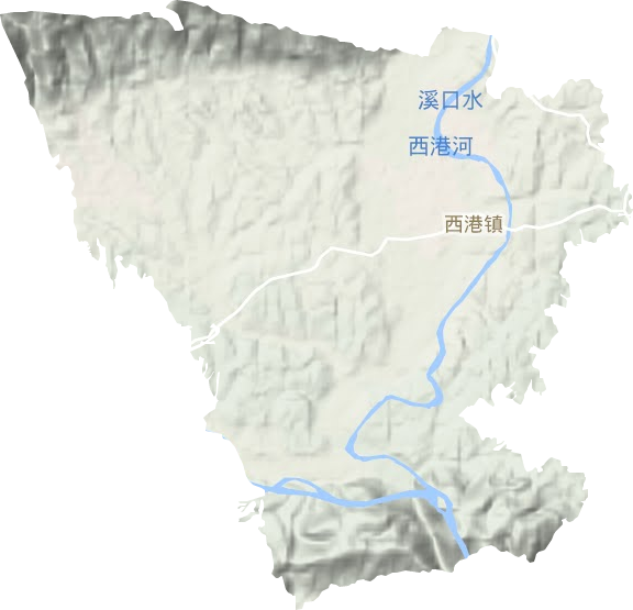 西港镇地形地图