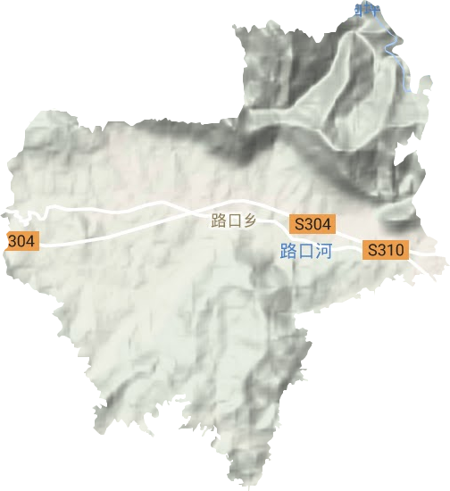 路口乡地形地图