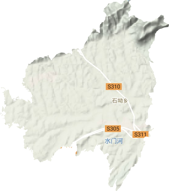 石坳乡地形地图