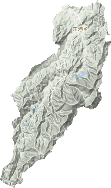 东港乡地形地图