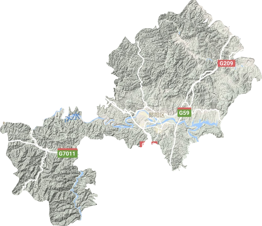 郧阳区地形地图