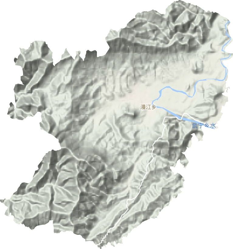 漫江乡地形地图