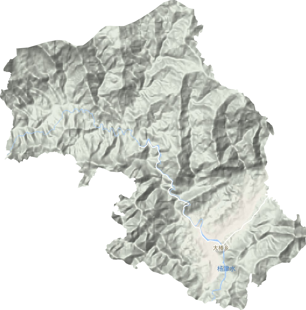 大椿乡地形地图