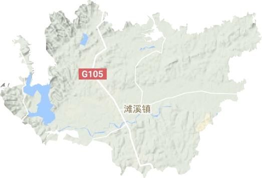 滩溪镇地形地图