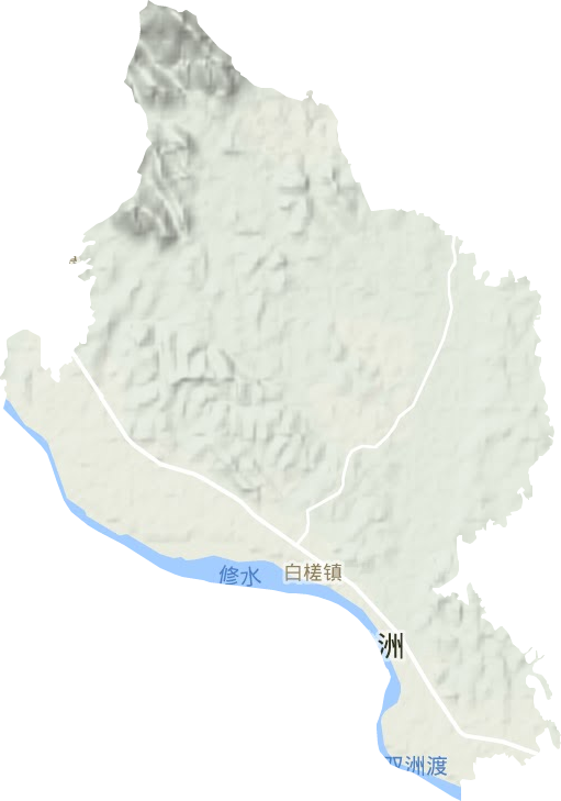 白槎镇地形地图