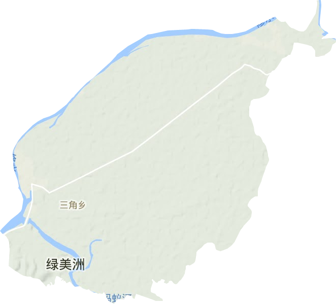 三角乡地形地图