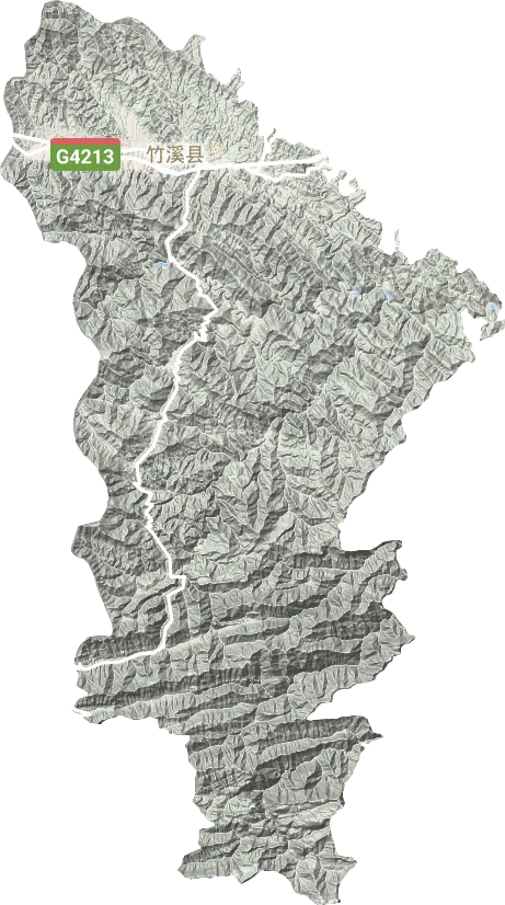 竹溪县地形地图