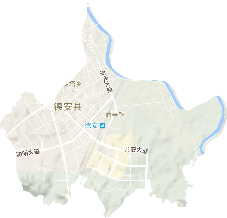蒲亭镇地形地图