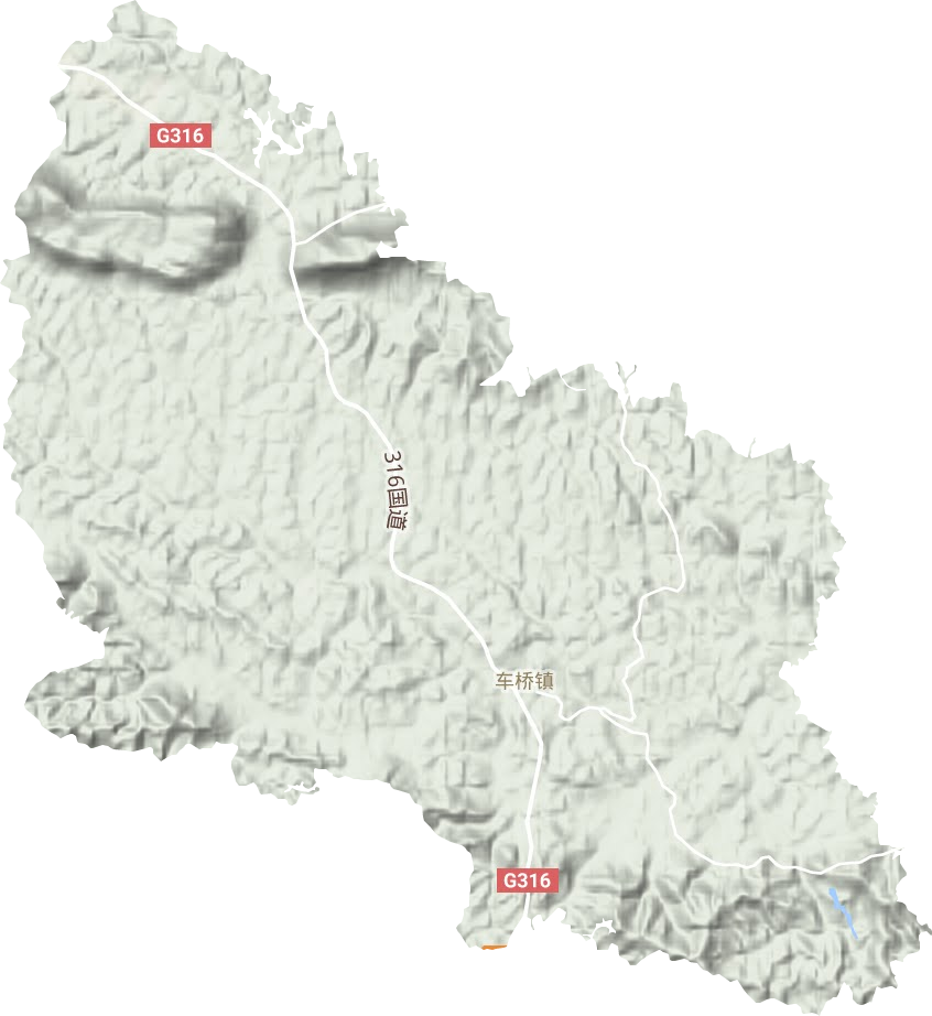 车桥镇地形地图