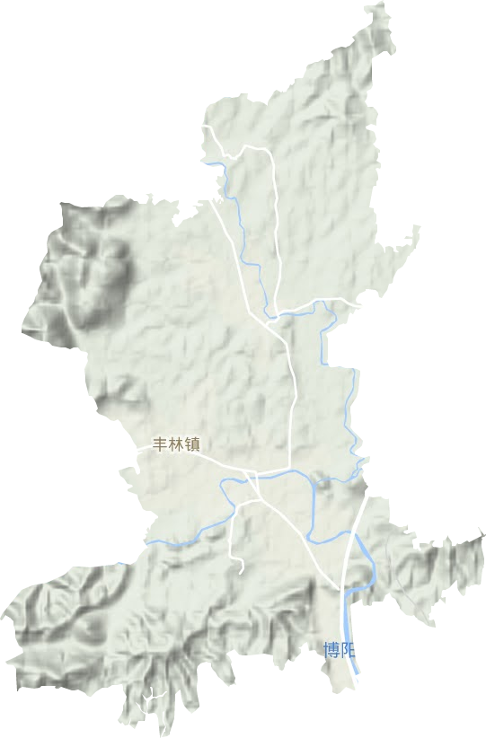 丰林镇地形地图