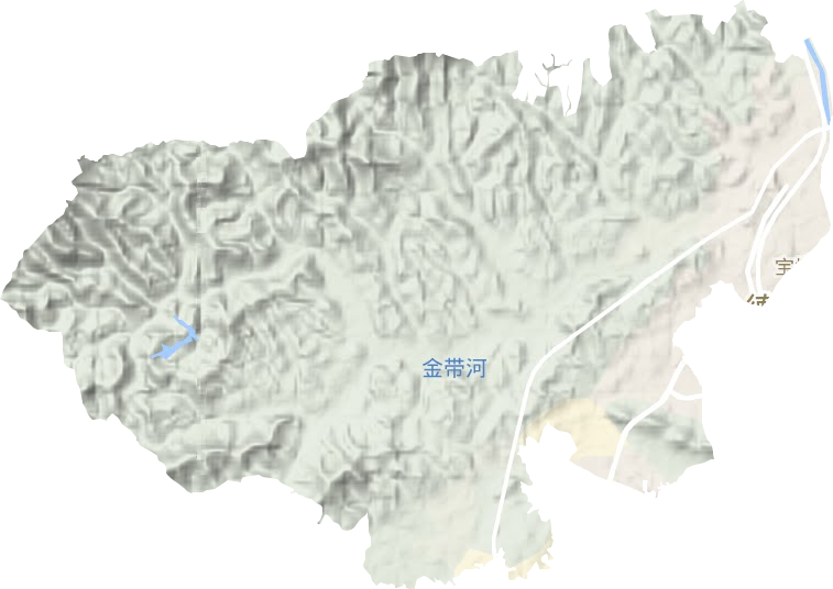 宝塔乡地形地图